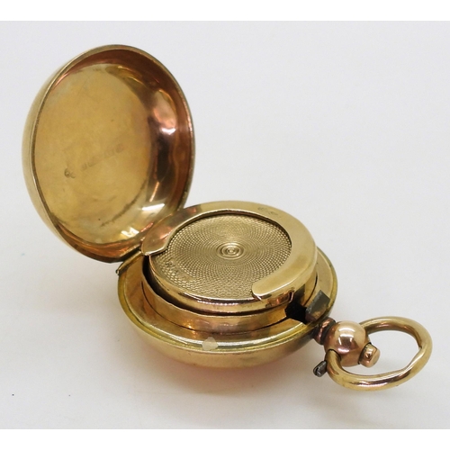 2772 - A 9CT SOVEREIGN CASEBirmingham hallmarks for 1905, monogramed to the front of the case. Diameter app... 