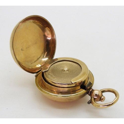 2772 - A 9CT SOVEREIGN CASEBirmingham hallmarks for 1905, monogramed to the front of the case. Diameter app... 