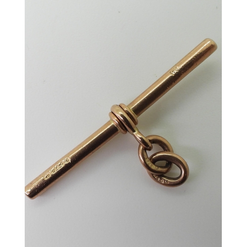 2786 - A ROSE GOLD DOUBLE FOB CHAINmade in 9ct rose gold hallmarked to every link 9 .375 with the makers ma... 