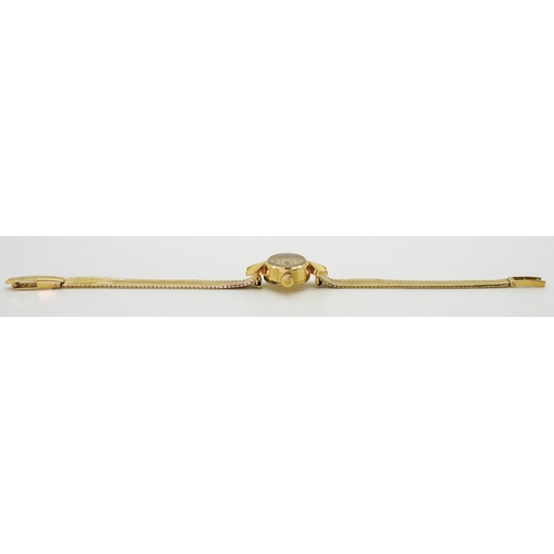 2906 - AN 18CT GOLD LADIES ROLEX ORCHIDthe gold coloured dial with gold baton numerals and hands, is signed... 