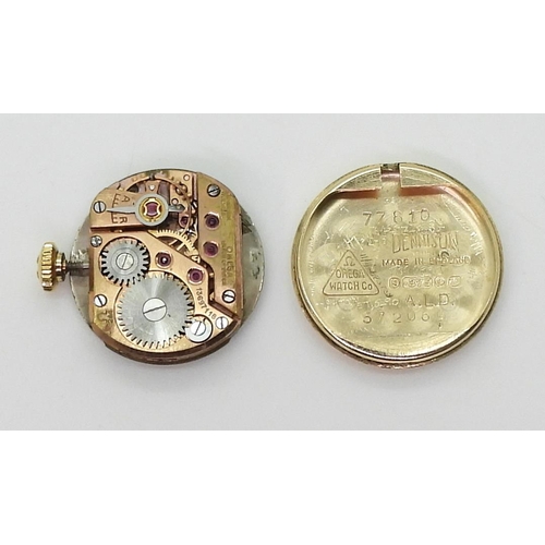 2914 - A LADIES OMEGA WRISTWATCHboth the case and the strap are in 9ct gold, inscribed and dated 1955, Birm... 