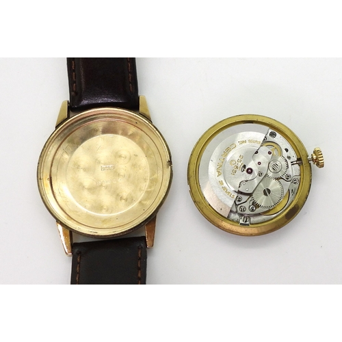 2915 - A BLUE RIBBON AUTOMATIC CERTINAwhite dial date aperture, gold coloured baton numerals and black bato... 