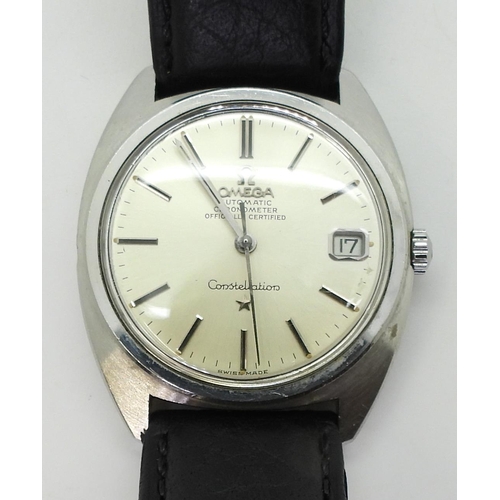 2922 - AN OMEGA AUTOMATIC CONSTELLATIONstainless steel cased with silvered dial, date aperture, constellati... 