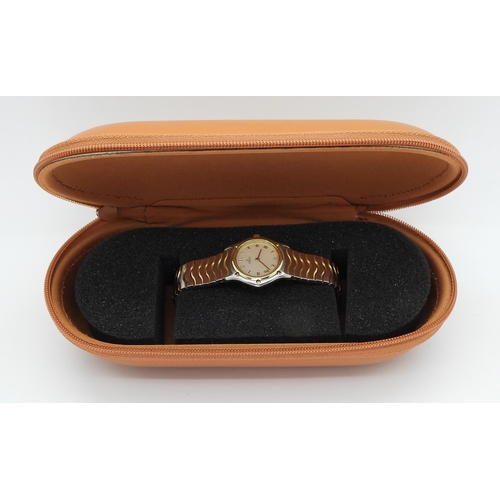 2926 - A LADIES EBEL WRISTWATCHstainless steel and 18ct gold, with a mother of pearl dial, gold coloured Ro... 