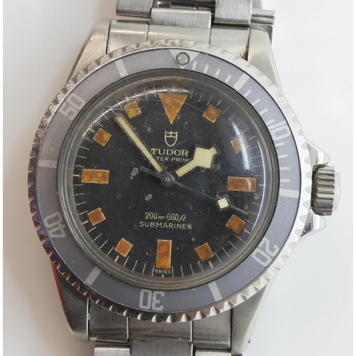 2936 - A TUDOR OYSTER SNOWFLAKE PRINCE SUBMARINERin stainless steel, with a black dial, baton and chevron n... 