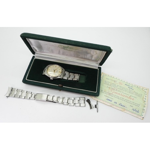 2940 - A ROLEX OYSTER AIR-KINGin stainless steel with cream dial, gold baton numerals and dauphin hands, th... 