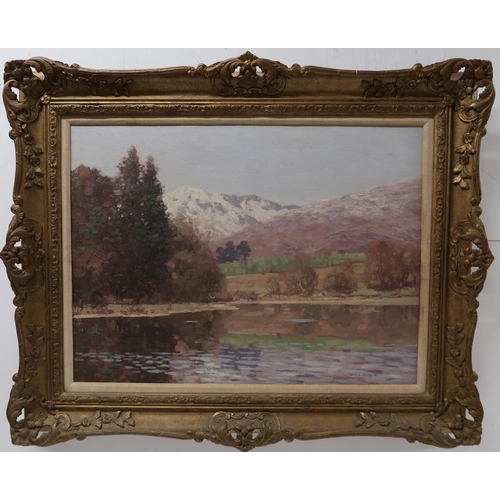 2952 - GEORGE HOUSTON RSA RSW RGI (SCOTTISH 1869-1947)SNOW, LOCH AWE Oil on canvas, signed lower right, 45 ... 