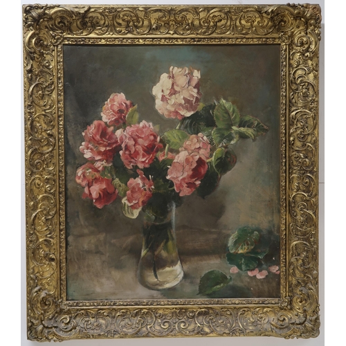 2955 - HENRY LINTOTT RSA (SCOTTISH 1877-1965)HYDRANGEASOil on board, signed and inscribed on artist's label... 