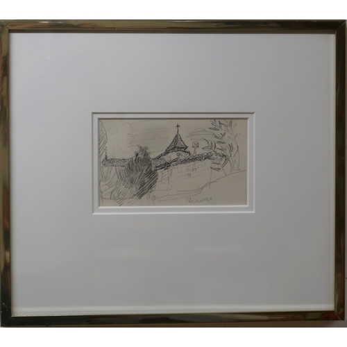 2980 - DAVID DONALDSON RSA RP LLD (SCOTTISH 1916-1996)FRENCH HOUSES Pencil, signed lower right, 11.5 x 20cm... 