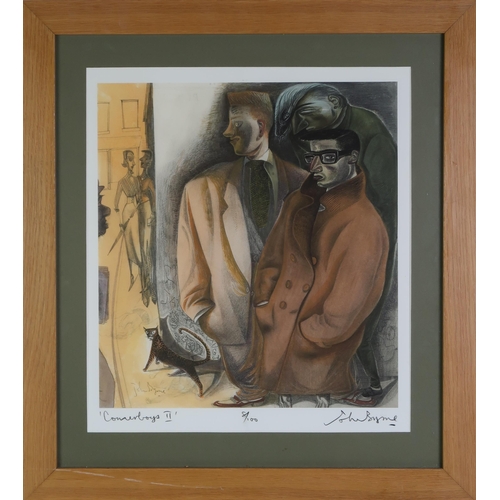 2986 - JOHN BYRNE (SCOTTISH B.1940)CORNERBOYS II Lithograph, signed inscribed and numbered 8/100 in pencil,... 