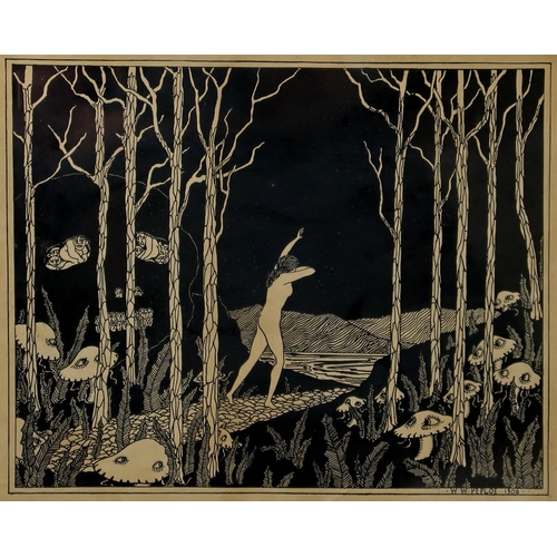 2988 - WILLIAM WATSON PEPLOE (SCOTTISH 1869-1933)NUDE IN AN ENCHANTED WOOD (1906)Lithograph, 17 x 21.5cm (6... 