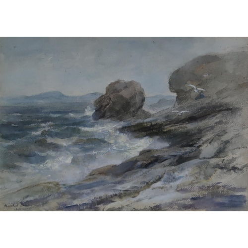 2990 - WILLIAM MARSHALL BROWN RSA RSW (SCOTTISH 1863-1936)ON THE SEA SHORE, ABERDOURWatercolour, signed low... 