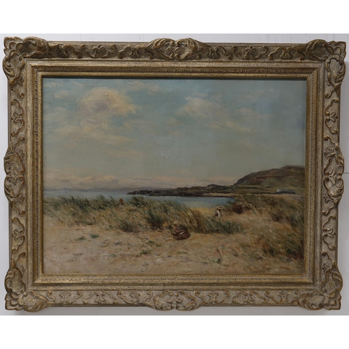 2993 - JOSEPH HENDERSON RSW (SCOTTISH 1832-1908)AMONG THE BENTS (PROBABLY AYRSHIRE)Oil on canvas, signed lo... 