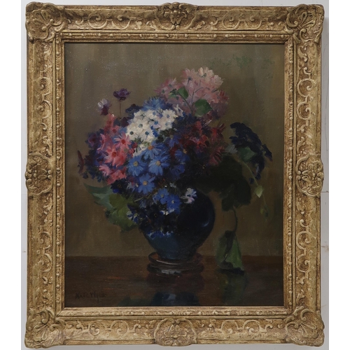 2994 - KATE WYLIE (SCOTTISH 1877-1941)MIXED FLOWERS IN A VASEOil on canvas, signed lower left, 61 x 51cm (2... 