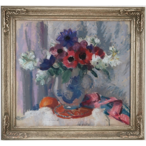 3023 - LENA ALEXANDER (SCOTTISH 1899-1983)STILL LIFE WITH POPPIES Pastel on buff paper, signed lower l... 