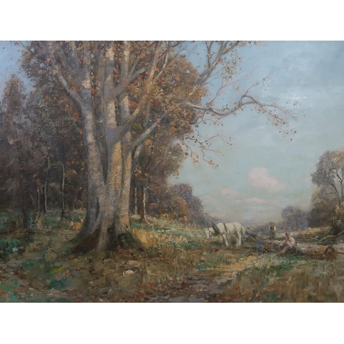 3029 - JOHN MYLNE (SCOTTISH fl.1886-1919)AUTUMN AFTERNOONOil on canvas, signed lower left, dated 1907, 67 x... 