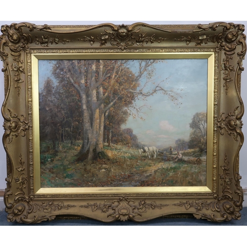 3029 - JOHN MYLNE (SCOTTISH fl.1886-1919)AUTUMN AFTERNOONOil on canvas, signed lower left, dated 1907, 67 x... 