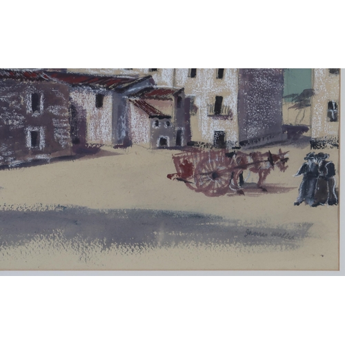 3035 - JAMES MILLER RSA RSW (SCOTTISH 1893-1987)HUESCAWatercolour and chalk on buff paper, signed lower rig... 