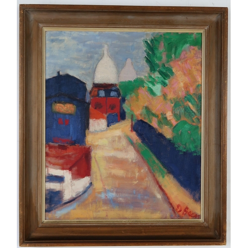 3038 - DONALD BAIN (SCOTTISH 1904-1979)MONTMARTRE (PARIS) 1975Oil on canvas, signed lower right, inscribed ... 