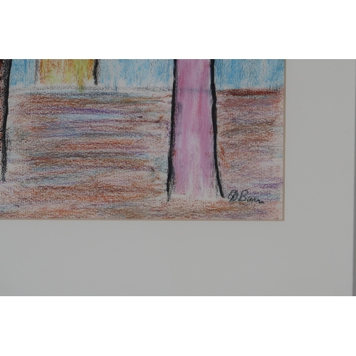 3042 - DONALD BAIN (SCOTTISH 1904-1979)TREES, ST. PAULInk and crayon, signed lower right, 30.5 x 29cm (12 x... 