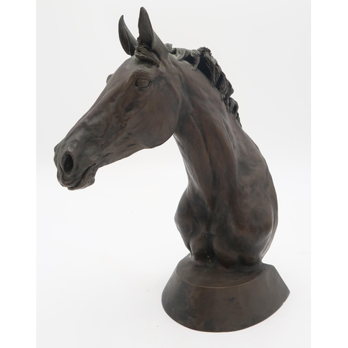 3057 - GEOFFREY SNELL (BRITISH 20THC)HEAD OF A HORSEResin, signed with initials, dated (19)81, 24cm high... 