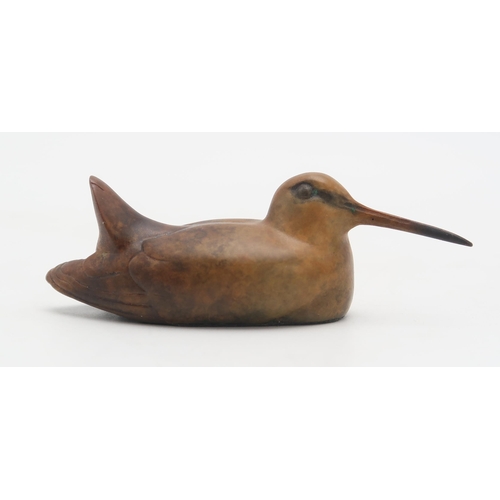 3058 - DAVID MEREDITH (BRITISH B.1973)WOODCOCKBronze, brown and gold patina, 10cm long... 