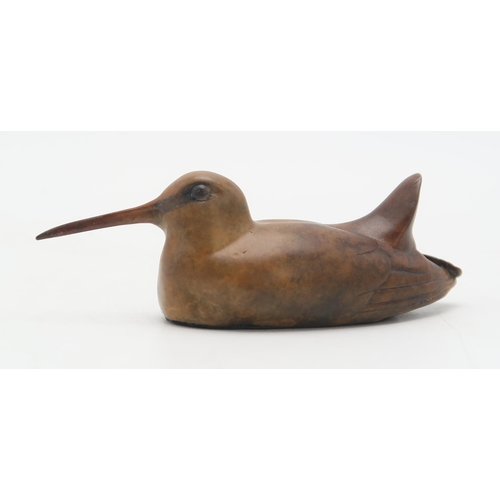 3058 - DAVID MEREDITH (BRITISH B.1973)WOODCOCKBronze, brown and gold patina, 10cm long... 