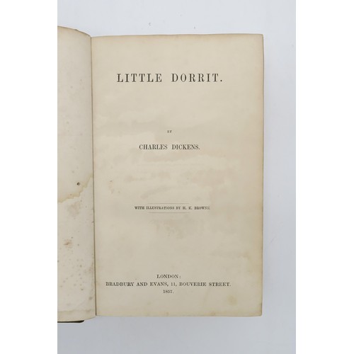 2513 - DICKENS, CHARLES LITTLE DORRITBrowne, Hablot K. (illus.) Bradbury & Evans (pub.), London, 1857, ... 