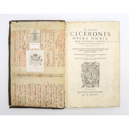 2511 - M. TULLII CICERNONIS (CICERO) OPERA OMNIA QUAE EXSTANT, A DIONYSApud Petrum Santandreanum, 1577OPERU... 