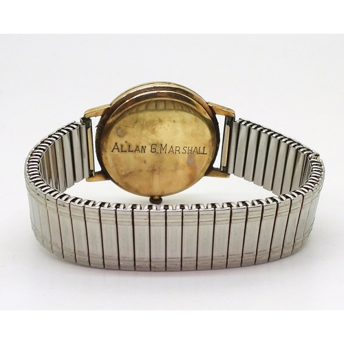 825 - A gents 9ct gold Longines wristwatch, hallmarked London 1968, movement stamped 13411580, diameter of... 