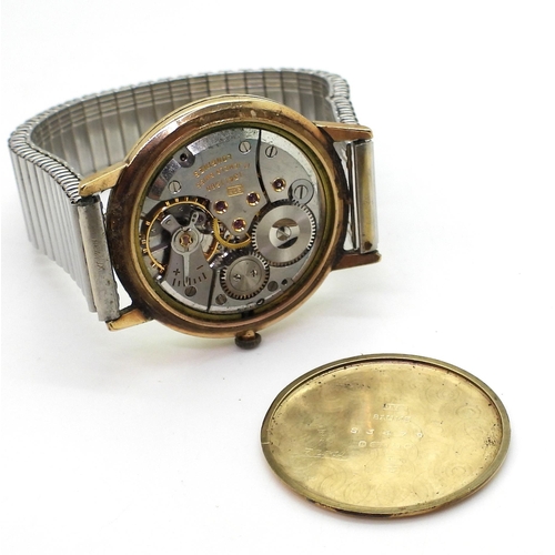 825 - A gents 9ct gold Longines wristwatch, hallmarked London 1968, movement stamped 13411580, diameter of... 