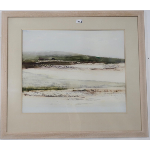 989 - WILLIAM WRIGHT (SCOTTISH 1931-2016) SHORE FARM, GLENBARR, KYNTYRE Watercolour, 48 x 60cm&n... 