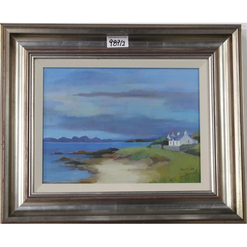 989 - WILLIAM WRIGHT (SCOTTISH 1931-2016) SHORE FARM, GLENBARR, KYNTYRE Watercolour, 48 x 60cm&n... 