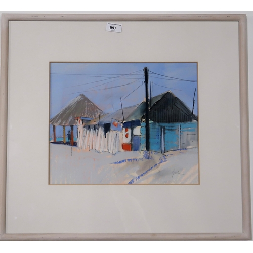 997 - ANNE GORDON (SCOTTISH b.1941) THE COLA SHACK Watercolour, signed lower right, 30 x 36cm&nb... 