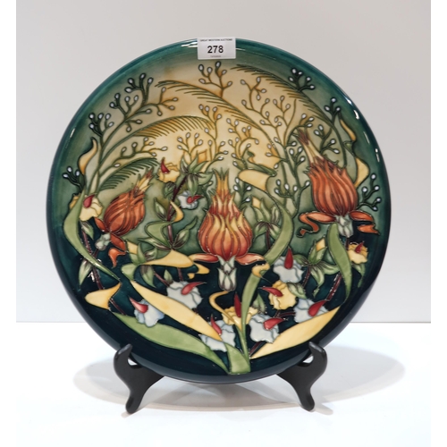 278 - A Moorcroft Prairie Summer pattern charger by Rachel Bishop, 35cm diameter