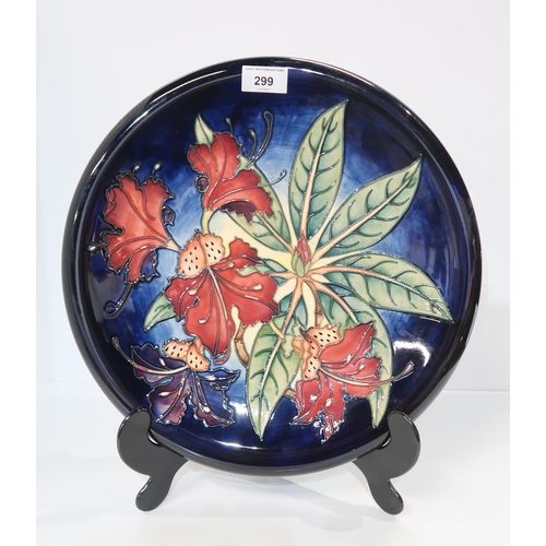 299 - A Moorcroft Simeon charger, designed by Philip Gibson, 35cm diameter