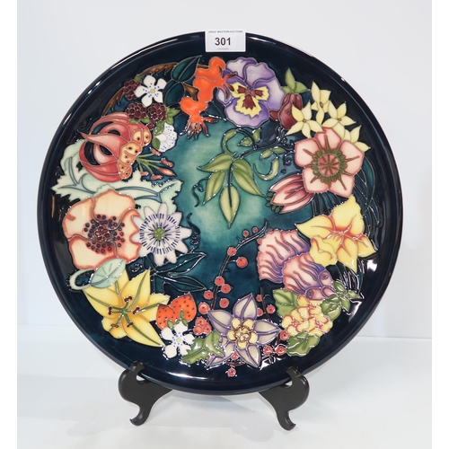 301 - A Moorcroft Carousel pattern charger, designed by Rachel Bishop, 35cm diameter