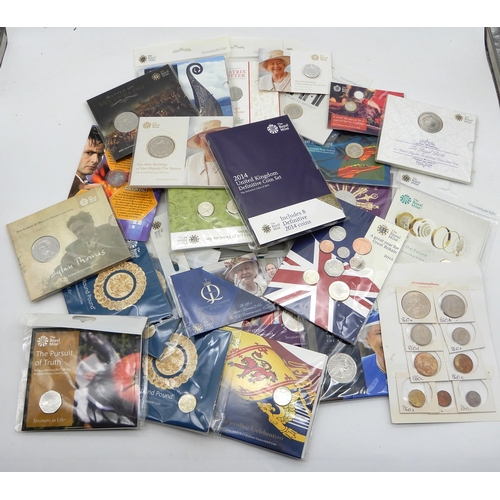 444 - Great Britain,  a collection of British commemorative coins 