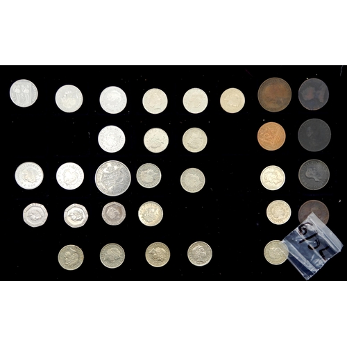 445 - Coins, Banknotes and Tokens.A collection of GB and worldwide coins in four collectors cases to inclu... 