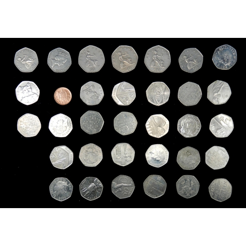 445 - Coins, Banknotes and Tokens.A collection of GB and worldwide coins in four collectors cases to inclu... 