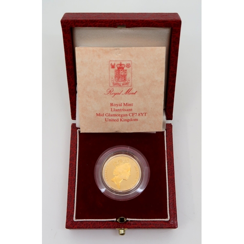 442A - ELIZABETH II  sovereign 1988Obverse; third crowned portrait of HM Queen Elizabeth II right, wea... 