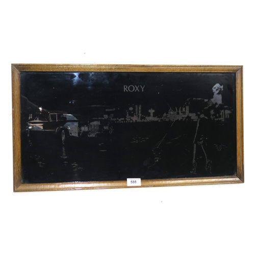 588 - An original Roxy Music promotional mirror, featuring cover artwork from For Your Pleasure, meas... 