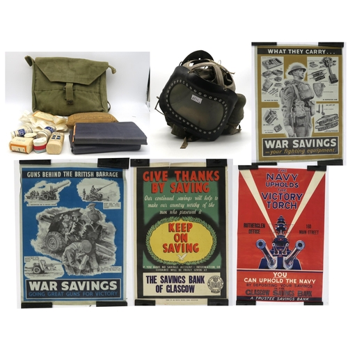 601 - Four various WW2 War Savings propaganda posters, including an example for the Rutherglen Office of t... 