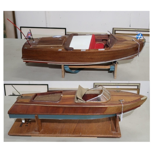 619 - Two R/C pond yachts, the slightly larger 