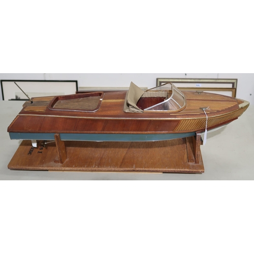 619 - Two R/C pond yachts, the slightly larger 