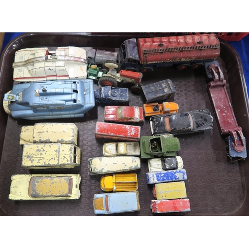 656A - A collection of play-worn Dinky Toys model vehicles, including some early examples