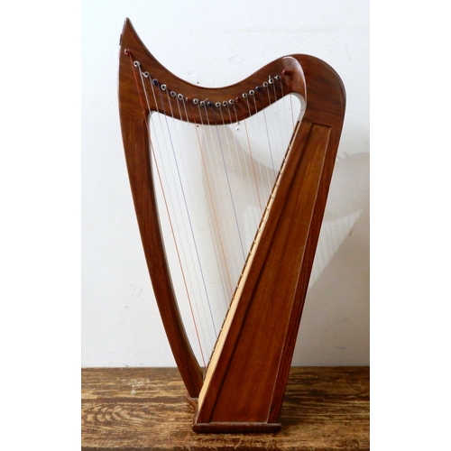 459 - A celtic  22 string table harp