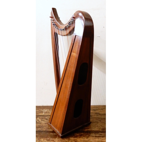 459 - A celtic  22 string table harp