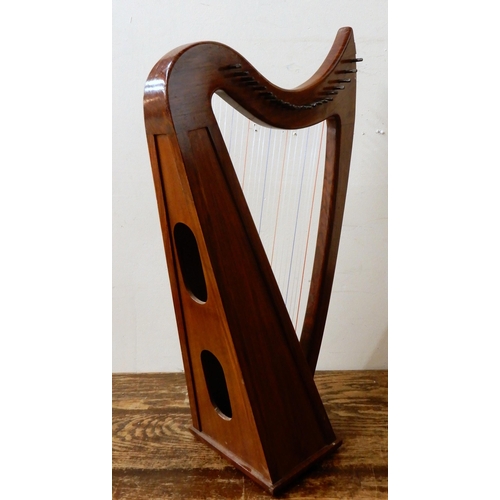 459 - A celtic  22 string table harp