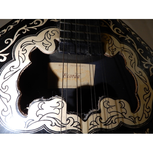 464 - A Portuguese 17 fret mandolin in a natural finish together with an Ecorda 24 fret bowl back bazouki